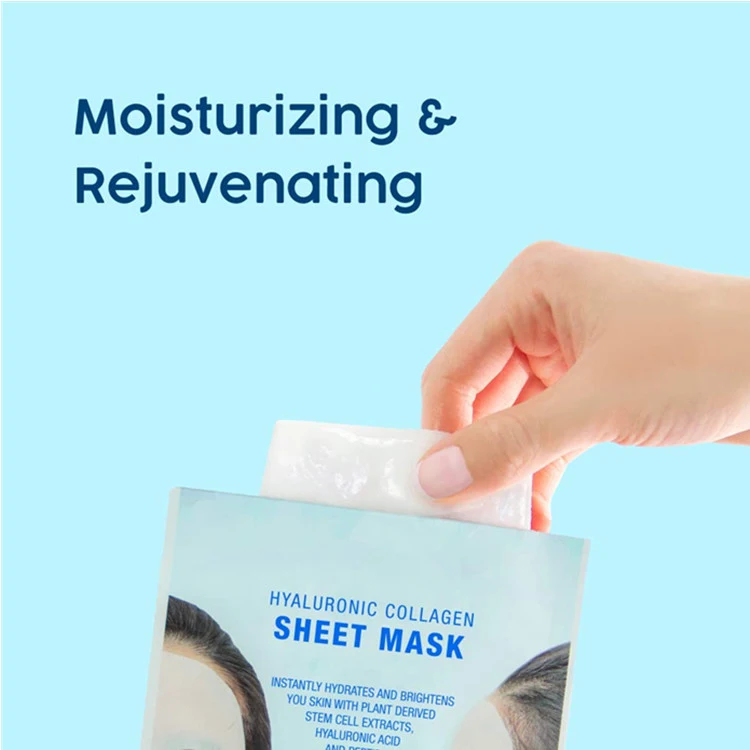 Professional Custom Brightening & Hydrating Collagen Face Sheet Mask with Hyaluronic Acid