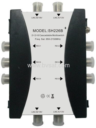 Estilo fresco y nuevo 2 x 2 x 6 Sat Cascadeable Multiswitch