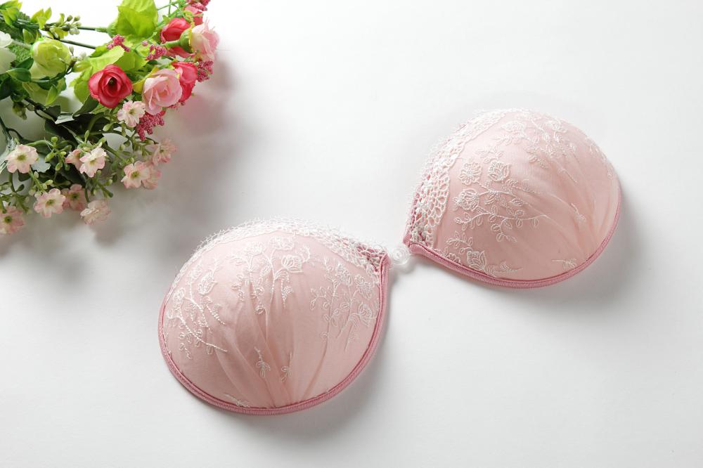 NEW Lace gathered silicone invisible bra