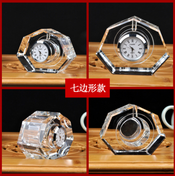 2015 crystal with clock Holiday Christmas Gift Present crystal glass clock