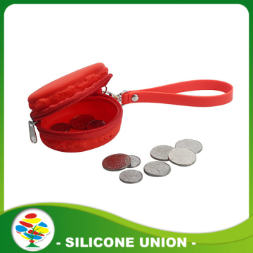 Fashion red silicone macaron wallet
