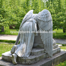 Factory custom hand carved granite tombstone angel monuments