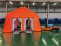 Tenda di decontaminazione di massa arancione da 30 metri arancione