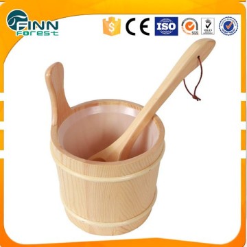 Model KD-003B dry sauna accessories pine wooden ladle for sauna sauna bucket