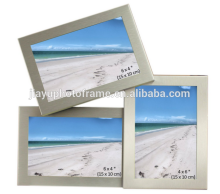 4x6" matt aluminum triple multi picture frame