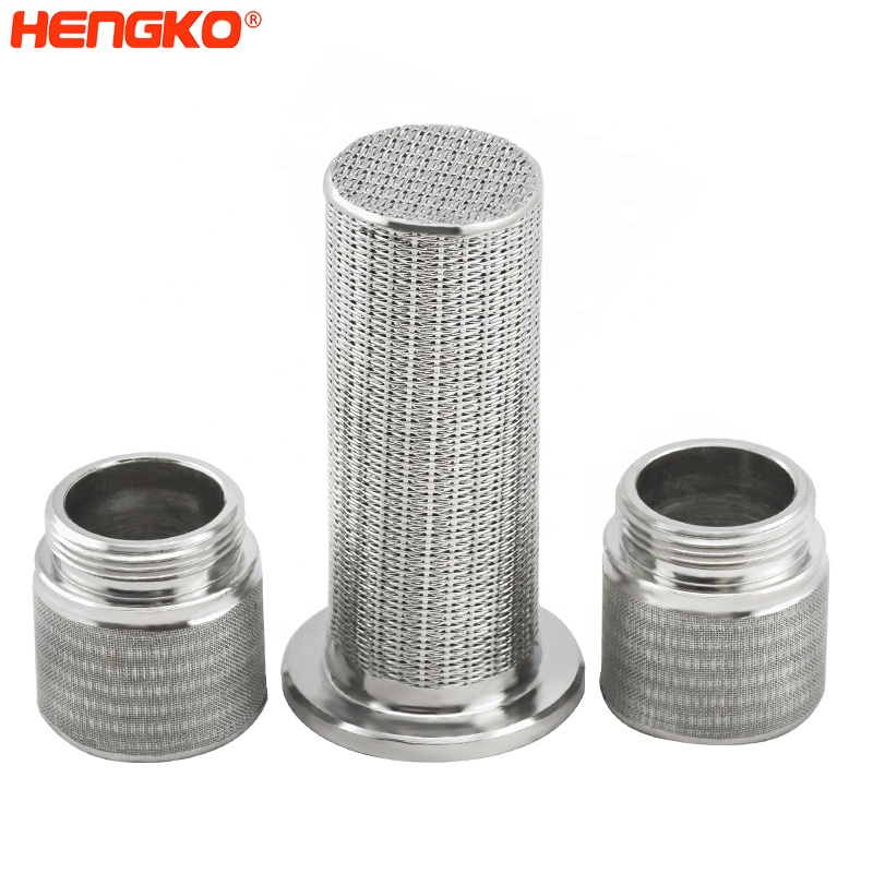 HNEGKO Customized high temperature resistance porous sintered stainless steel 316L copper wire mesh cylinder filter