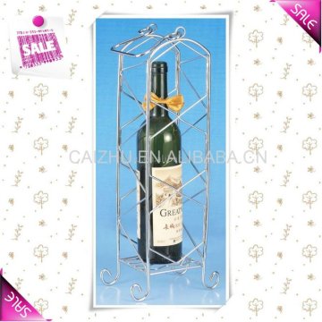 Single novelty metal wine rack