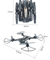 2.4 GHZ uzaktan kumanda İha 0.3MP Wifi kamera FPV gerçek zamanlı iletim 360 çevirme