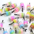 Resin Pearl Milk Tea Charms Colorful Milk Tea Bottle Pendants For Jewelry DIY Handmade Earrings Bracelet Necklace Decor