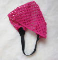 Grande maille tricot bandeau de bandes élastiques cheveux couleur unie