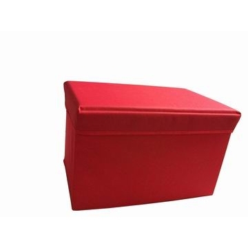 Red Ottoman Stool