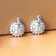 925 Sterling Silver Sun Charms for Handmade Jewelry: Enhancing Your Permanent Creations