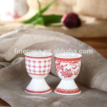 Elegant Fine New Bone China Red Egg Cup Holders                
                                    Quality Assured
