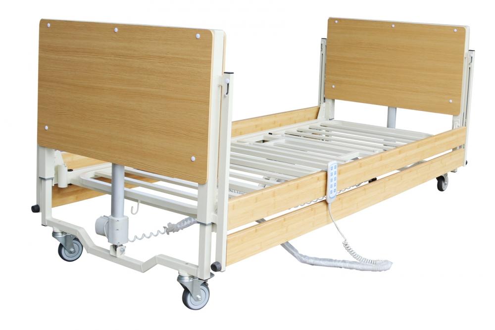 Comfortable Wooden Frame Hospital Bed For Patient