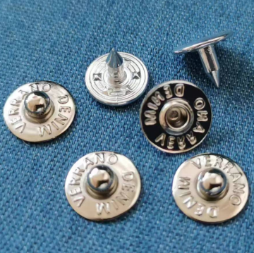 Custom Fancy Denim Jeans with Metal Rivets and Combined Colors