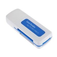 4-in-1 Multiport Mini Card Reader with Micro SD, TF, M2, MS Slots for Computer