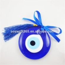 8*8cm Blue Evil Eye Beads Bow Tassel Turkish Lucky Eye Resin Beads