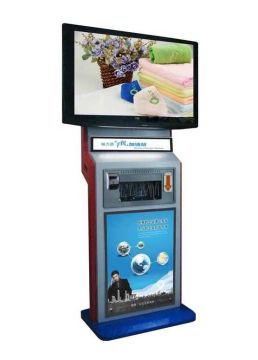 Dual Screen Aluminum  Mobile Cell Phone Charging Kiosk Stations For Electronics