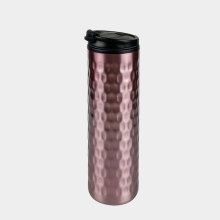 380ml Brown Embossed Plastic Flip Lid Cup