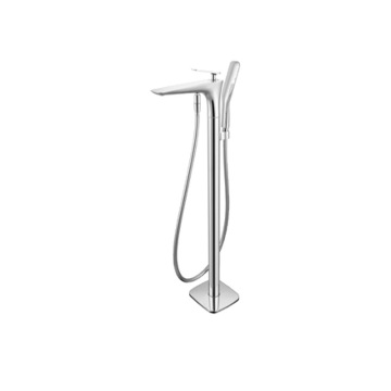 sanitary ware Standing Floor Mounted Retractable Bathtub tap Mixer Personal Hand Shower Faucet