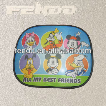 Fashional customized logo printed car static cling sunshade side window sunshade