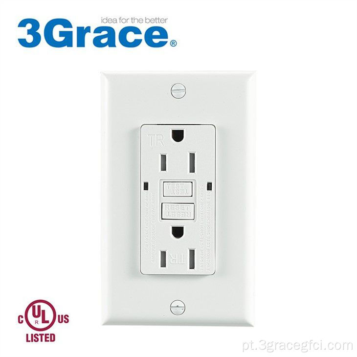 Ul 943 GFCI Wall Outlet com autoteste 15A