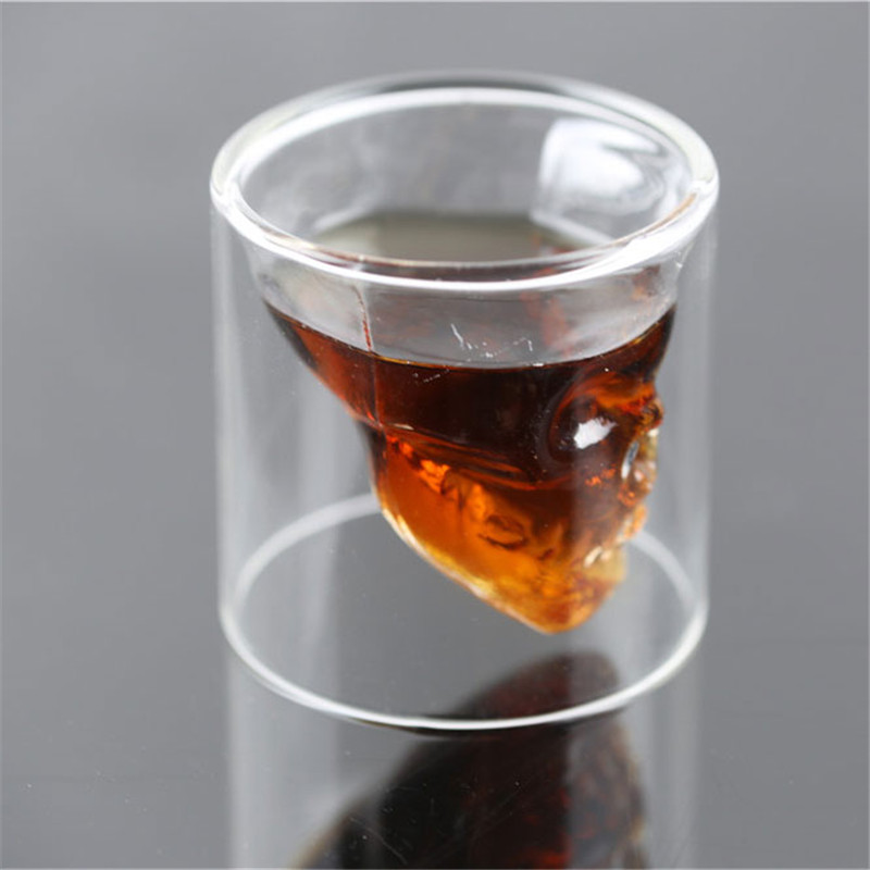 Vintage Unique Skull Custom Insulated Unbreakable Stemless Tumbler Wine Glass Box Packaging