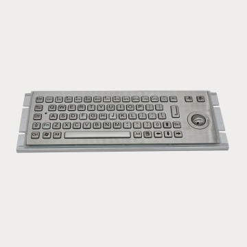 rugged metallic keyboard with trackball