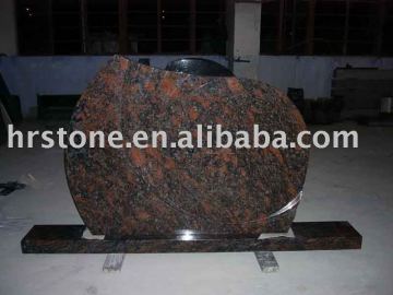 upright granite headstone simple design