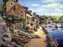 Mediterranean Sea Oil Painting for Wall Decoration