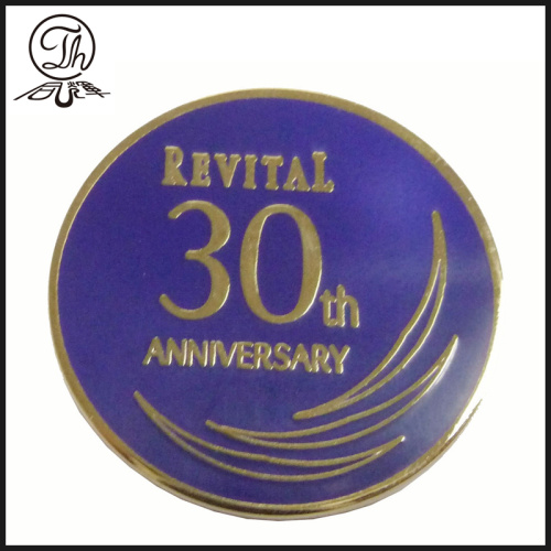 Round hard enamel metal badge