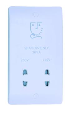 Dual Voltage Shaver Socket