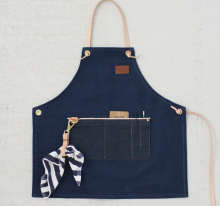 custom high quality barista apron denim