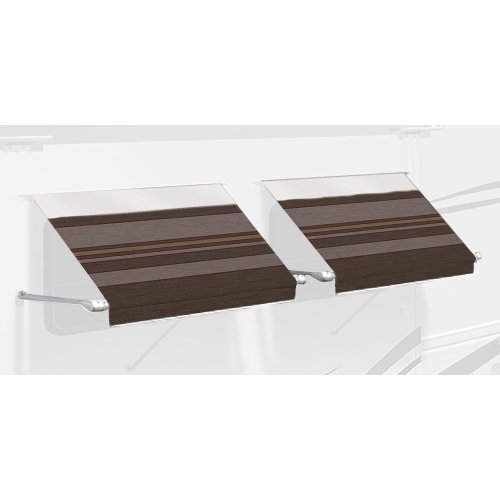 Awning with Chocolate Stripe With White Wrap