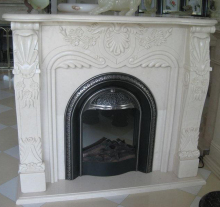 Indoor Natural Marble Fireplace Surround Stone Fireplaces
