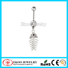 Stainless Steel Sexy Fish Bones Navel Rings India