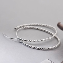 Wholesale Fashion 925 Sterling Silver Statement Geometry Hoop Earrings for Women
