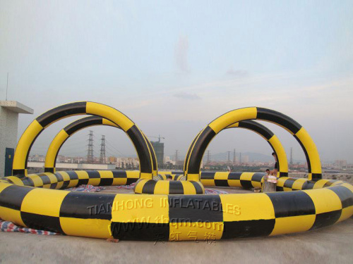 Inflatable Zorb Ball Race Track, Go Kart/Cars Air Track