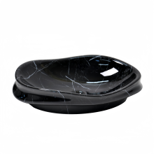 Marble Style Glossy Glaze Bathroom Wave Shape Sink - Hot Sale Irregular Washbasin