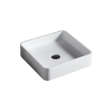 High-Quality Bathroom Artificial Stone Washbasin - Modern Hotel Restroom Square Basin