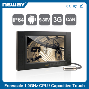 Industrial Ip64 waterproof DC24V 7" industrial tablet with Linux