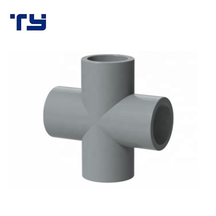 Reliable Supplier Elbow Pipe Fittings 4 Way Pipe Connector Pipe Fitting CPVC CROSS