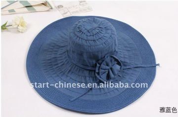 Women`s polyester sun hat flower