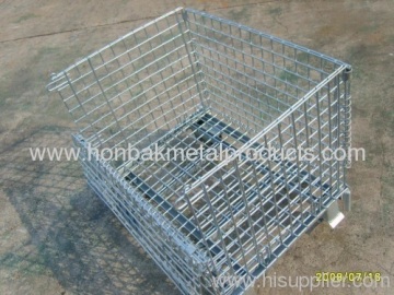 Galvanized Storage Cage Warehouse Metal Storage Cage Folding Cage?