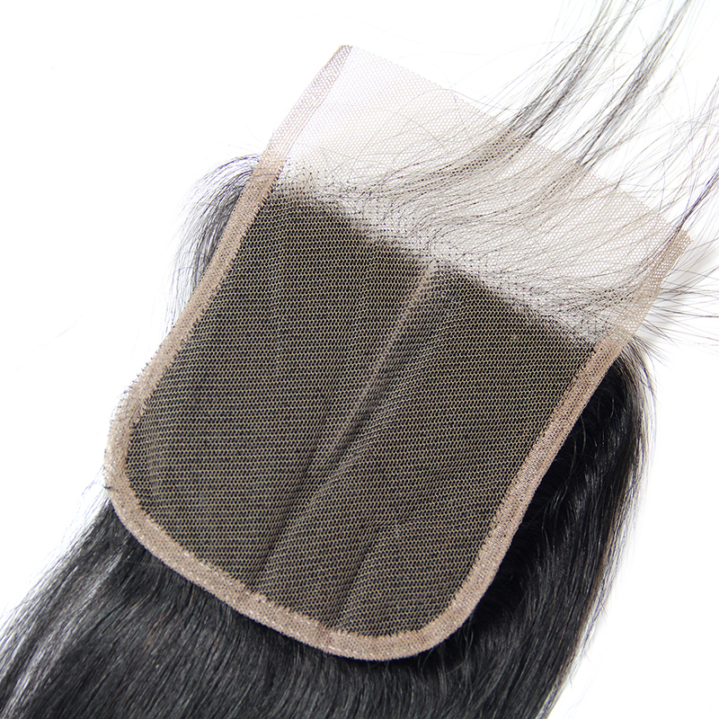 True length 16 inch virgin brazilian super double drawn hair, mink straight human hair with closure