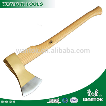 Axe with wood handle