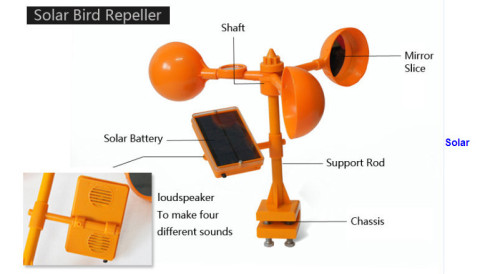 Hot selling popular solar ultrasonic bird repeller