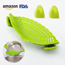 Kitchen Snap N Strain Pot Pasta Strainer
