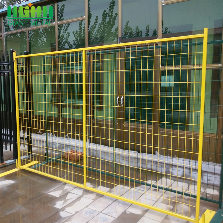 Orange PVC coated canada temporary fence