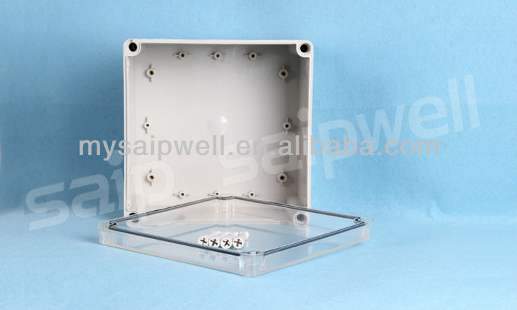 SAIPWELL/SAIP High quality 200*200*130mm ip67 ABS/PC Transparent plastic switch box